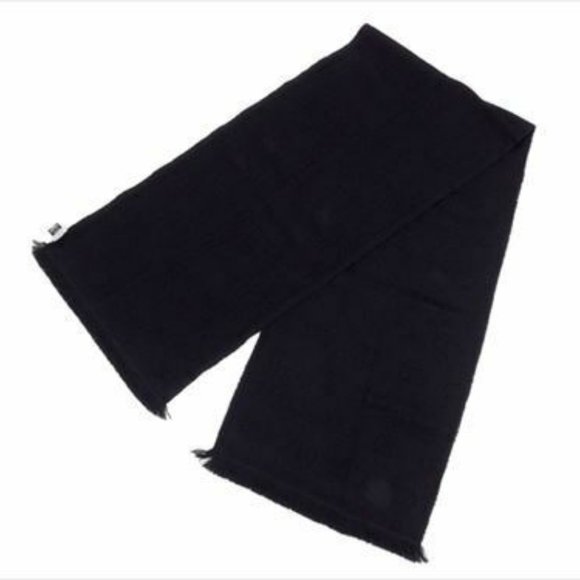 Dior Homme Scarf Black Wool 100% Mens Authentic Used - Picture 2 of 6